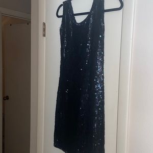 STENAY - Black Beaded Cocktail Dress - Sequin vintage Small 4